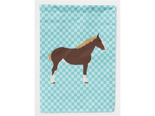 Percheron Horse Blue Check Flag Garden Size BB8080GF
