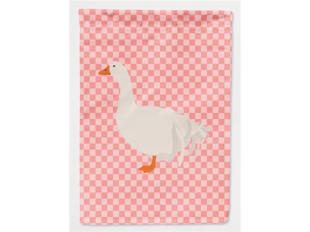 Sebastopol Goose Pink Check Flag Garden Size BB7902GF