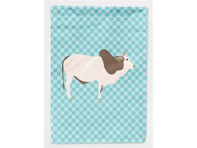 Malvi Cow Blue Check Flag Garden Size BB8004GF