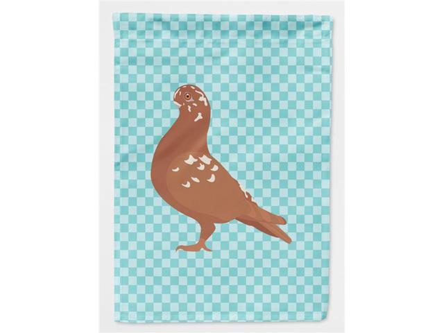 African Owl Pigeon Blue Check Flag Garden Size BB8127GF