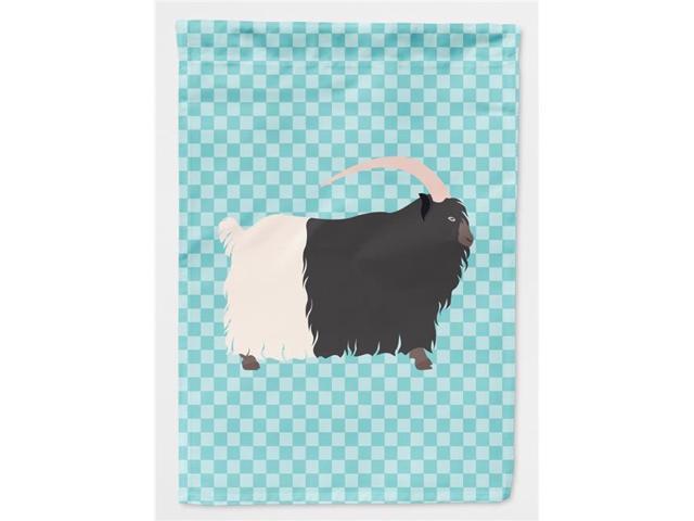 Welsh Black-Necked Goat Blue Check Flag Garden Size BB8061GF