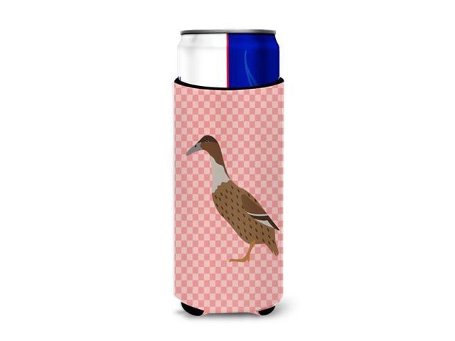 Dutch Hook Bill Duck Pink Check Michelob Ultra Hugger for slim cans BB7861MUK