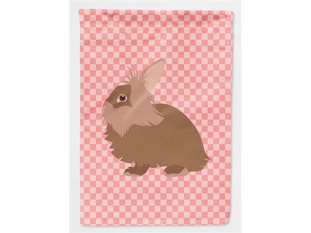 Lionhead Rabbit Pink Check Flag Garden Size BB7960GF
