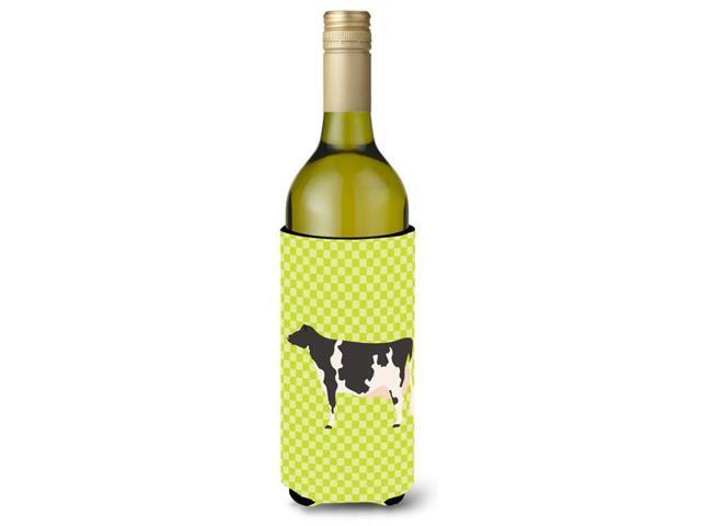Holstein Cow Green Wine Bottle Beverge Insulator Hugger BB7648LITERK