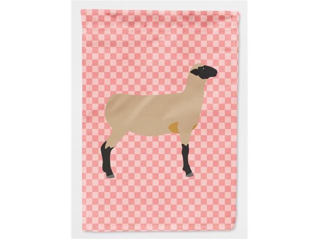Hampshire Down Sheep Pink Check Flag Garden Size BB7976GF
