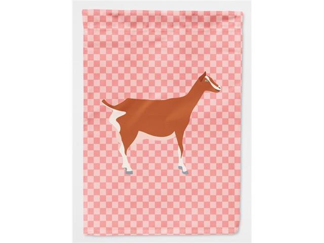 Toggenburger Goat Pink Check Flag Garden Size BB7881GF