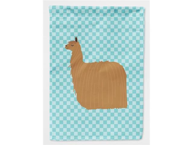 Alpaca Suri Blue Check Flag Garden Size BB8094GF