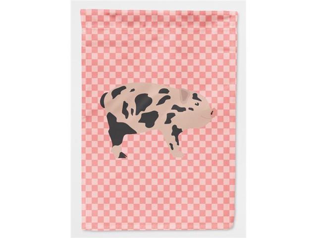 Mini Miniature Pig Pink Check Flag Garden Size BB7935GF