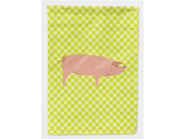 American Landrace Pig Green Flag Garden Size BB7758GF