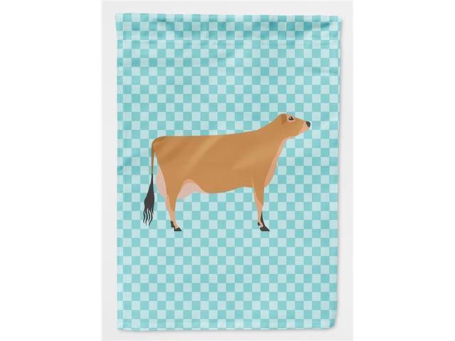 Jersey Cow Blue Check Flag Garden Size BB8003GF