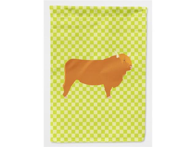 Highland Cow Green Flag Garden Size BB7646GF