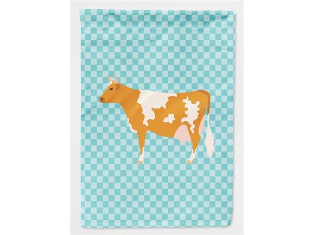 Guernsey Cow Blue Check Flag Garden Size BB7995GF
