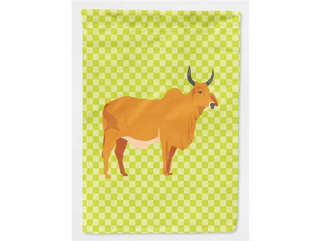 Zebu Indicine Cow Green Flag Garden Size BB7651GF