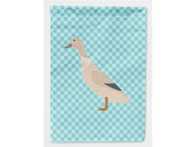 West Harlequin Duck Blue Check Flag Garden Size BB8032GF