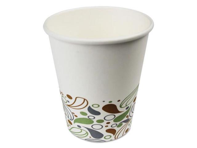 Boardwalk DEER8HCUP Deerfield Printed Paper Hot Cups 8 oz White 1000 / Carton