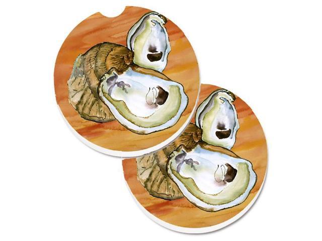 Carolines Treasures 8142CARC Oyster Set of 2 Cup Holder Car Coaster