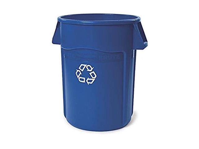 Rubbermaid 44 gal Blue Recycling Receptacle Polyethylene Blue FG264307BLUE