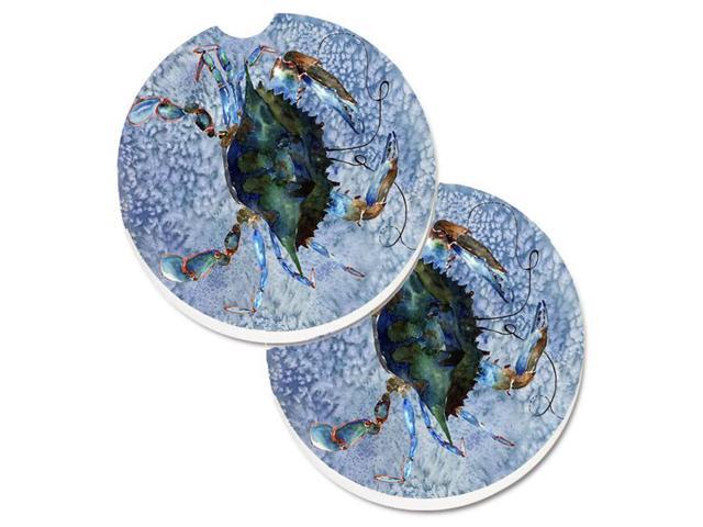 Carolines Treasures 8151CARC Crab Set of 2 Cup Holder Car Coaster