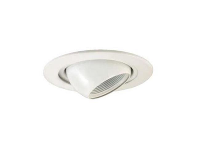 Jesco Lighting TM405WH 4 in Aperture Low Voltage Trim With Adjustable Eyeball White