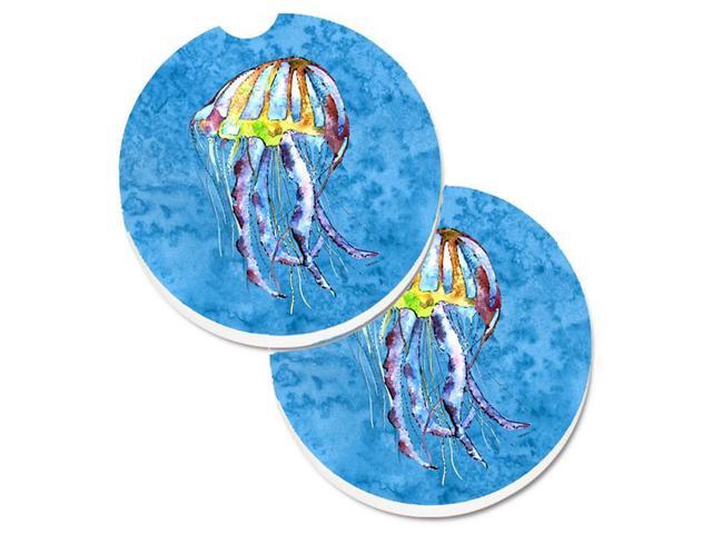 Carolines Treasures 8682CARC Jellyfish Set of 2 Cup Holder Car Coaster