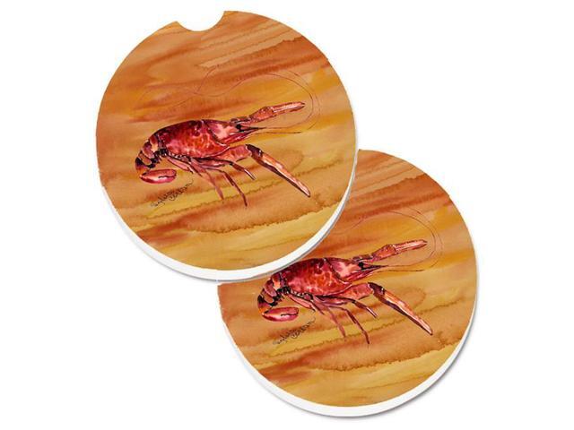 Carolines Treasures 8232CARC Crawfish Set of 2 Cup Holder Car Coaster