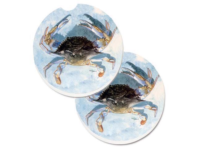 Carolines Treasures 8011CARC Blue Crab Set of 2 Cup Holder Car Coaster