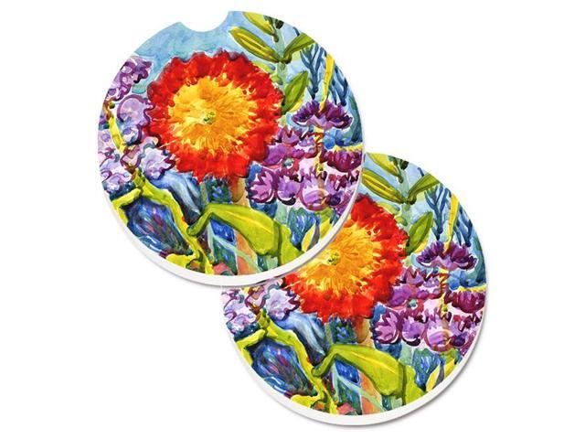Carolines Treasures 6075CARC Flower Sunflower Set of 2 Cup Holder Car Coaster