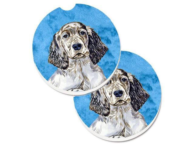 Carolines Treasures LH9367BUCARC Blue English Setter Set of 2 Cup Holder Car Coaster