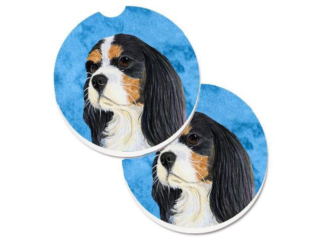 Carolines Treasures LH9369BUCARC Blue Cavalier Spaniel Set of 2 Cup Holder Car Coaster