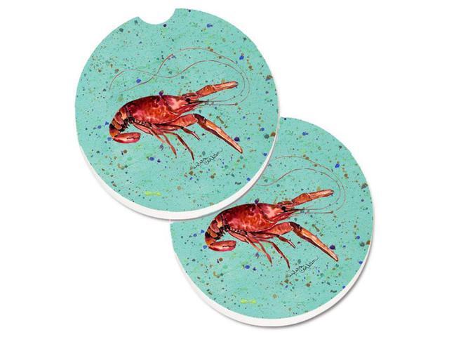 Carolines Treasures 8461CARC Crawfish Set of 2 Cup Holder Car Coaster