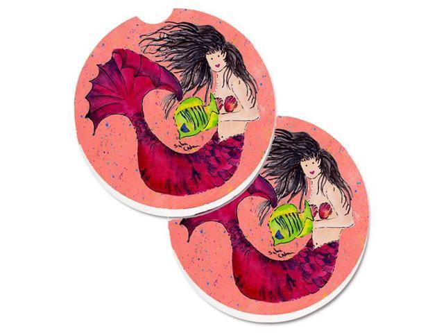 Carolines Treasures 8338CARC Mermaid Set of 2 Cup Holder Car Coaster