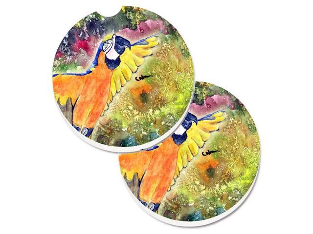 Carolines Treasures 8602CARC Parrot Parrot Head Set of 2 Cup Holder Car Coaster