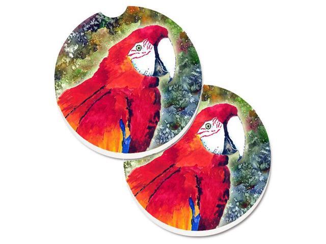 Carolines Treasures 8603CARC Parrot Parrot Head Set of 2 Cup Holder Car Coaster