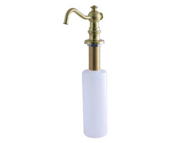 Kingston Brass SD7607 Curved Nozzle Metal Soap Dispenser Satin Brass - 219 x 388 x 1181 in