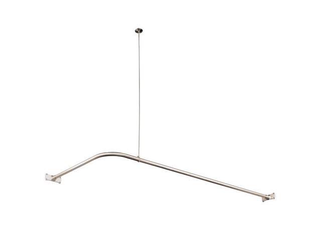 Kingston Brass CC3146 L-Shaped Shower Curtain Rod Polished Nickel - 213 x 265 x 63 in