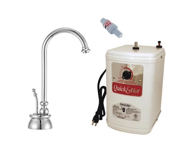 Westbrass D261HFP-26 10 in Calorah Traditional Hot Water Dispenser & Tank in Polished Chrome