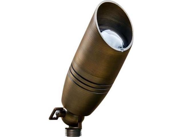 Dabmar Lighting LV235-LED7-WBS Cast Brass Convex Glass Small Spot Light 7W LED - MR16 12V Weathered Brass