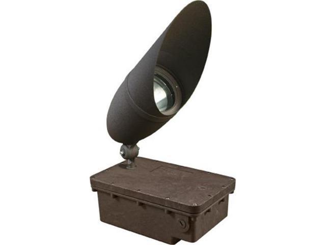 Dabmar Lighting FG-DPR41H-BZ 70W 120V Cast Aluminum Hooded Directional Spot Light with Fiberglass In-Ground Ballast Box Bronze - 20 x 763 x 12 in
