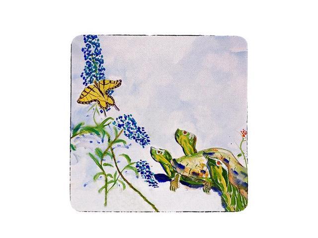 Betsy Drake CT178 Turtles & Butterfly Coaster - Set of 4