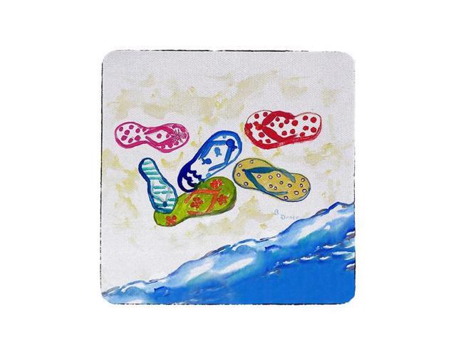 Betsy Drake CT154 Six Flip Flops Coaster - Set of 4