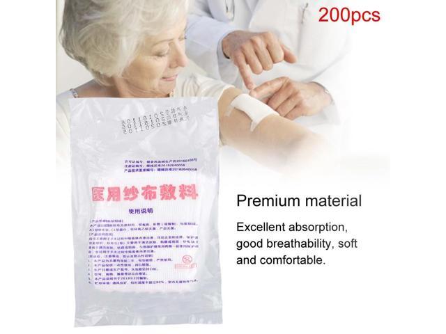 200pcs Medical Sterile Gauze Pads Sponges First Aid Wound Care Bandages 6*8cm
