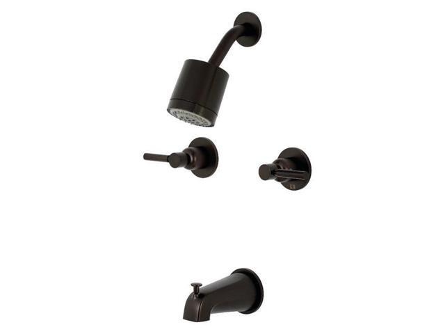 Kingston Brass KBX8145DL Concord Tub & Shower Faucet with 2 Handles - Oil Rubbed Bronze