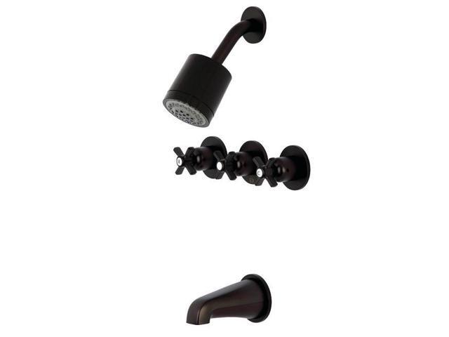 Kingston Brass KBX8135ZX Millennium Tub & Shower Faucet with 3 Handles Oil Rubbed Bronze