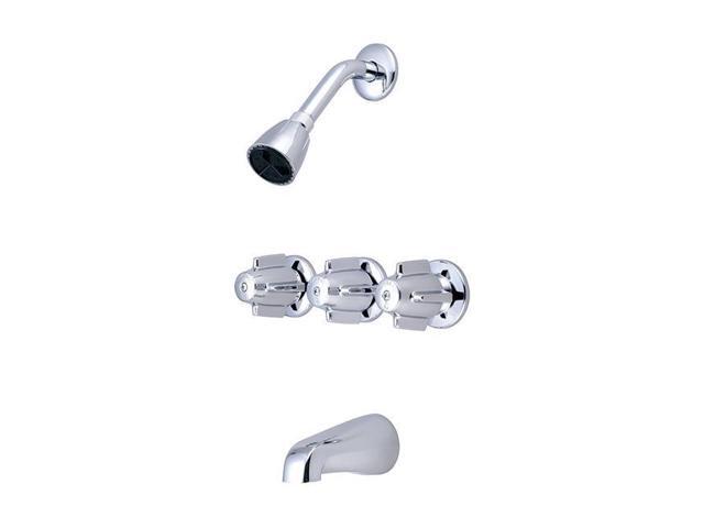 Tub & Shower Set Three Handles - Central Brass