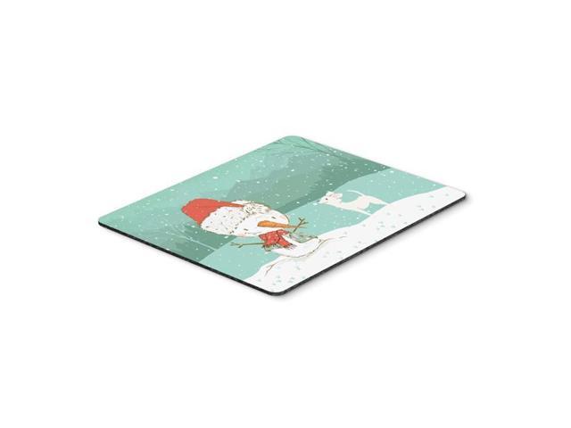 Carolines Treasures CK2082MP White Chihuahua Snowman Christmas Mouse Pad Hot Pad or Trivet