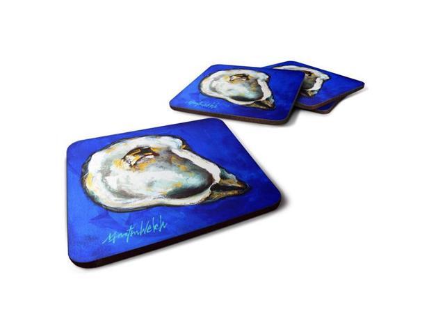 Carolines Treasures MW1329FC Oyster Gray Shell Foam Coasters - Set of 4