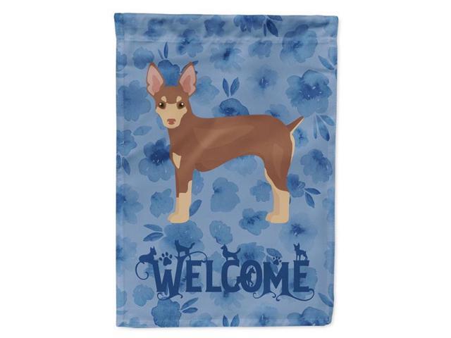 Carolines Treasures CK6022GF 11 x 001 x 15 in Miniature Fox Terrier Welcome Flag Garden Size
