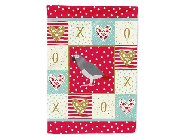 Carolines Treasures CK5518GF 11 x 001 x 15 in African Grey Parrot Love Flag Garden Size
