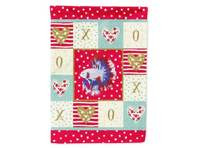 Carolines Treasures CK5483GF 11 x 001 x 15 in Comb Tail Betta Love Flag Garden Size
