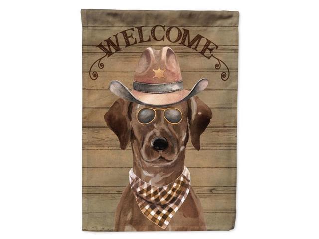 Carolines Treasures CK6297GF 11 x 001 x 15 in Chocolate Labrador Retriever Country Dog Flag Garden Size